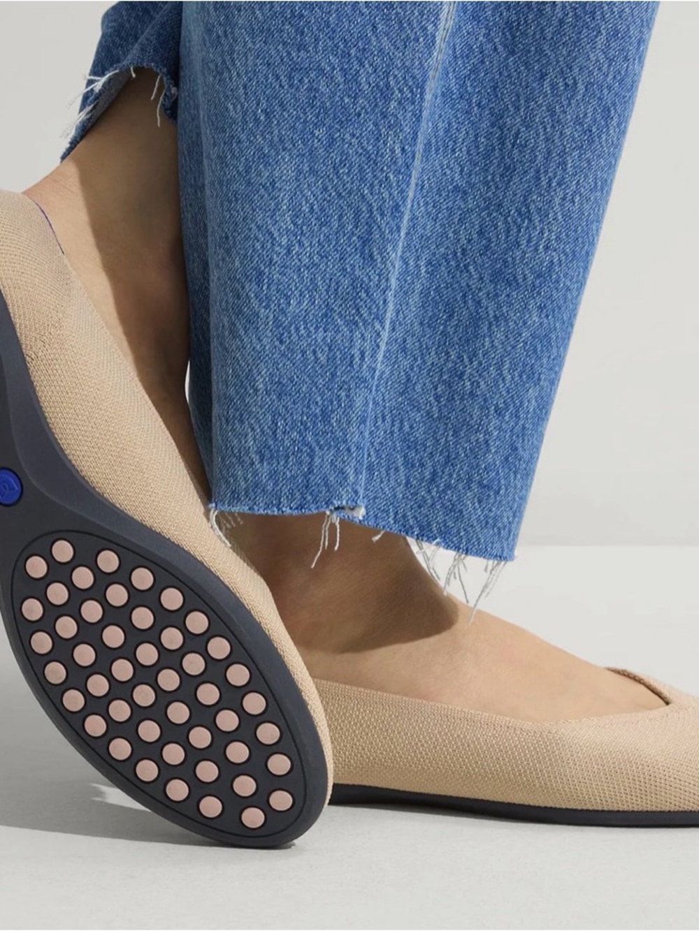 Rothy's Beige Knit Flats